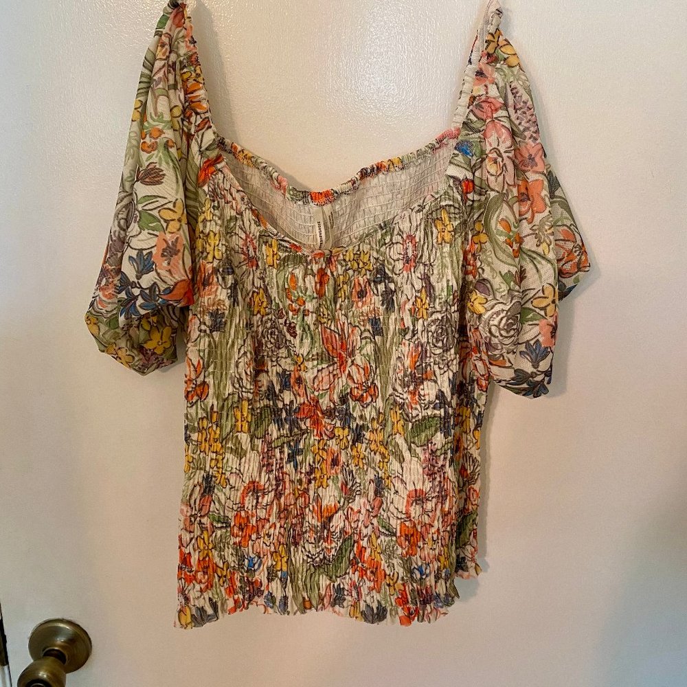 Anthropologie Floral Blouse